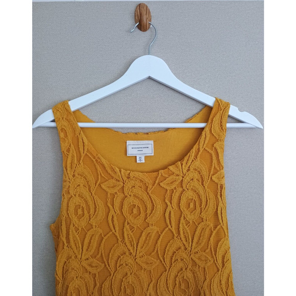 Anthropologie Moulinette Sœurs Dress Women XS Yellow Bergamot Floral Lace Twee - Picture 4 of 6